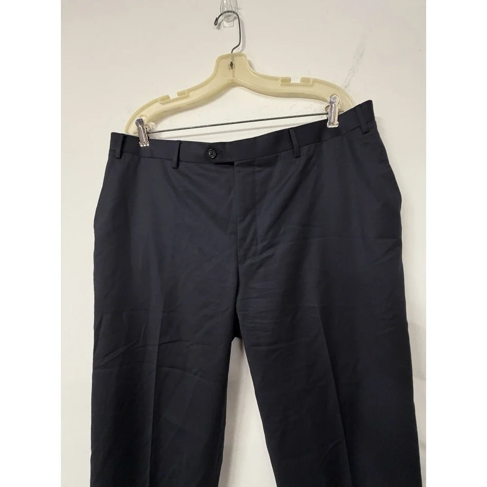 Corneliani Master Men's 40X32 Dark Navy Blue Italian Wool Dress Pants Trousers